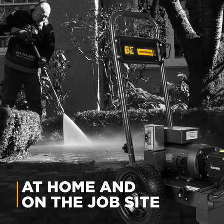 BE Power 2,000 PSI 3.5 GPM 5.0 HP Electric Pressure Washer with Baldor Motor and General Triplex Pump - B205EG