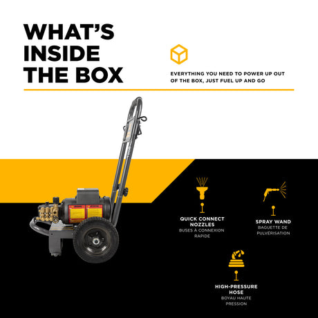 BE Power 1,500 PSI 2.0 GPM Electric Pressure Washer with Baldor Motor and AR Triplex Pump - PE-1520EW1A