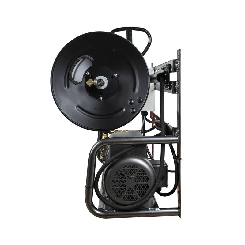 BE Power 2,000 PSI 4.0 GPM 5.0 HP Wall Mount Electric Pressure Washer with a Baldor Motor and General Triplex Pump - X-2050FW1GENHT BE Power Equipment