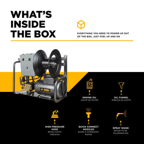 BE Power 3,000 PSI 4.0 GPM 7.5 HP Electric Pressure Washer with Baldor Motor and General Triplex Pump - X-2775FW1GENHT BE Power Equipment