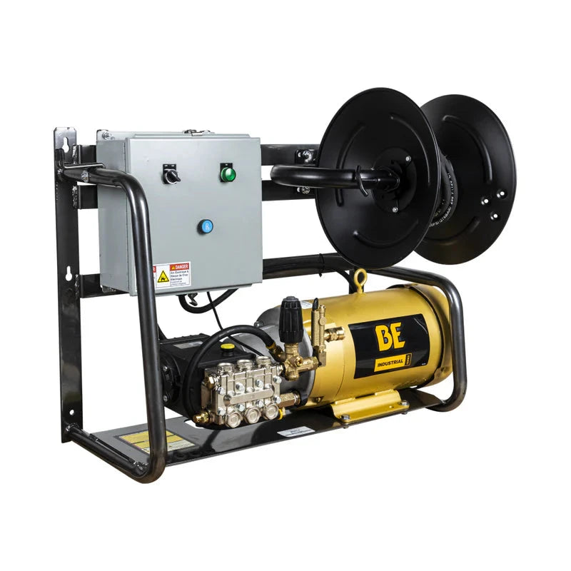 BE Power 3,200 PSI 4.0 GPM 10 HP Electric Pressure Washer with 10 HP - 3 Phase Baldor Motor and General Triplex Pump - X-3010FW3GENHT BE Power Equipment
