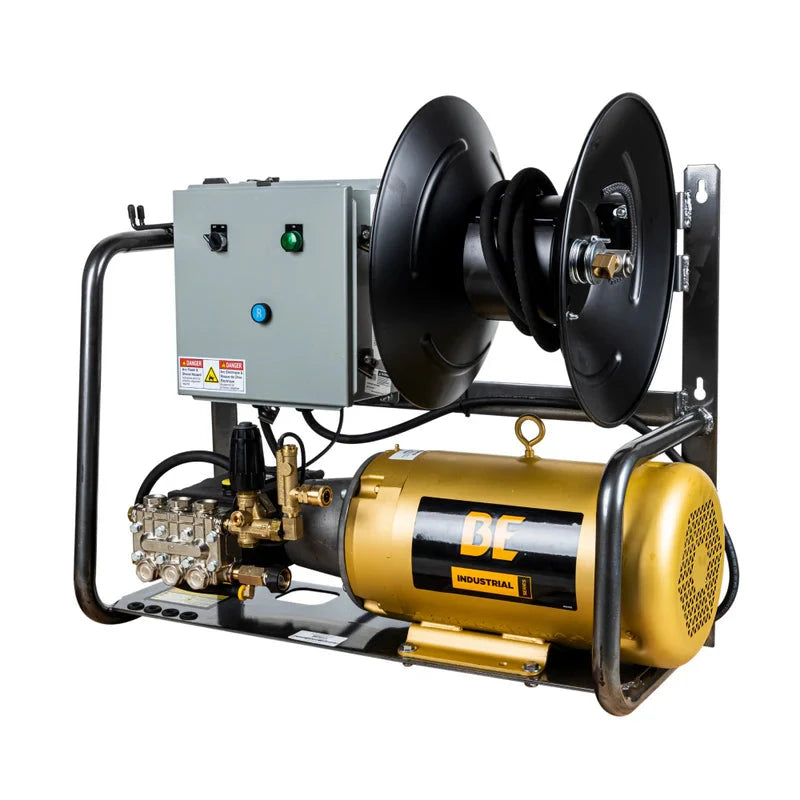 BE Power 3,200 PSI 4.0 GPM 10 HP Electric Pressure Washer with 10 HP - 3 Phase Baldor Motor and General Triplex Pump - X-3010FW3GENHT BE Power Equipment