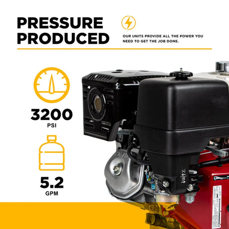 BE Power 3,200 PSI 5.2 GPM Truck Mount Cold Water Gas Pressure Washer - B3213HTBCS BE Power Equipment