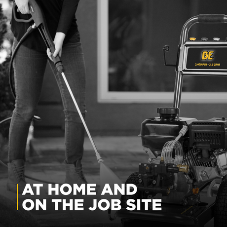 BE Power 3,400 PSI 2.5 GPM Cold Water Gas Pressure Washer - B3475PX