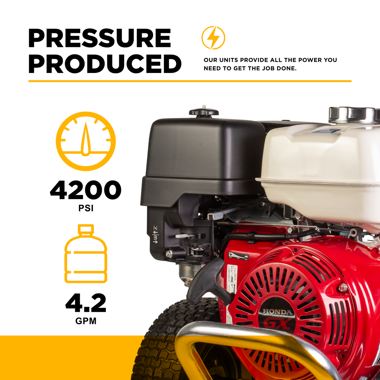 BE Power 4,200 PSI 4.2 GPM Cold Water Gas Pressure Washer - B4213HAAS