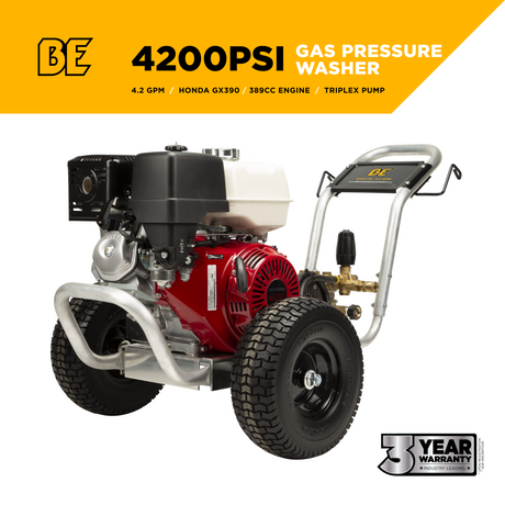 BE Power 4,200 PSI 4.2 GPM Cold Water Gas Pressure Washer - B4213HABCS