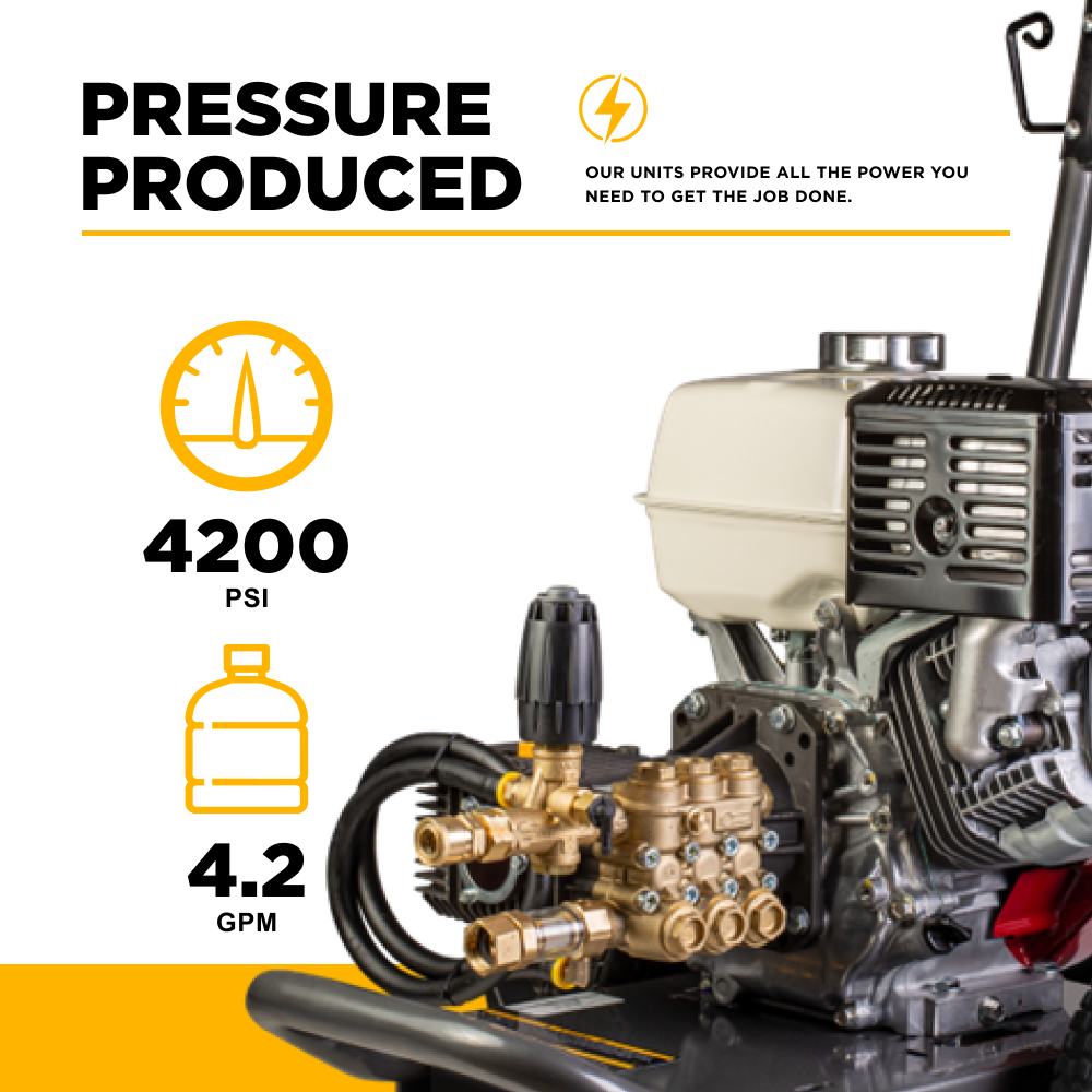 BE Power 4,200 PSI 4.2 GPM Cold Water Gas Pressure Washer - B4213HA