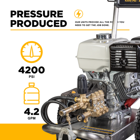 BE Power 4,200 PSI 4.2 GPM Cold Water Gas Pressure Washer - B4213HSCS