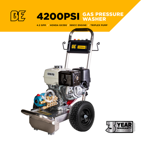 BE Power 4,200 PSI 4.2 GPM Cold Water Gas Pressure Washer - B4213HSJ