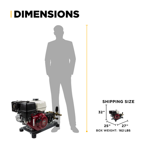 BE Power 4,200 PSI 4.2 GPM Truck Mount Cold Water Gas Pressure Washer - B4213HTBGS