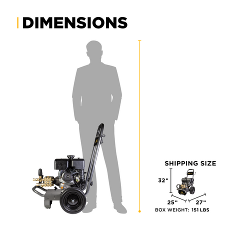 BE Power 4,400 PSI 4.2 GPM Cold Water Gas Pressure Washer - B4415PCS