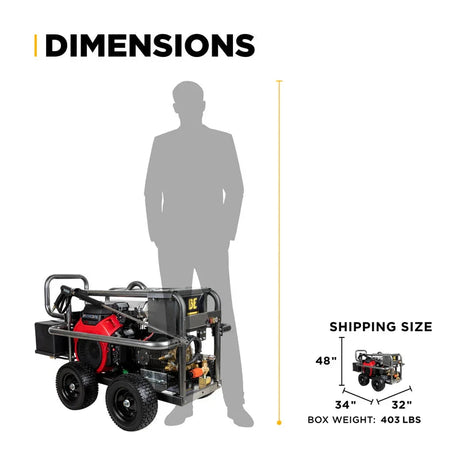 BE Power 5,000 PSI 5.0 GPM Cold Water Gas Pressure Washer - PE-5024HWEBCOM BE Power Equipment