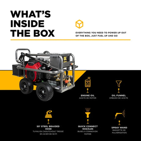 BE Power 5,000 PSI 5.0 GPM Cold Water Gas Pressure Washer - PE-5024HWEBCOM BE Power Equipment