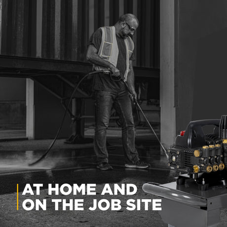 BE Power 1,500 PSI 1.6 GPM 1.5 HP Electric Pressure Washer with Powerease Motor and Triplex Pump - B1515EN