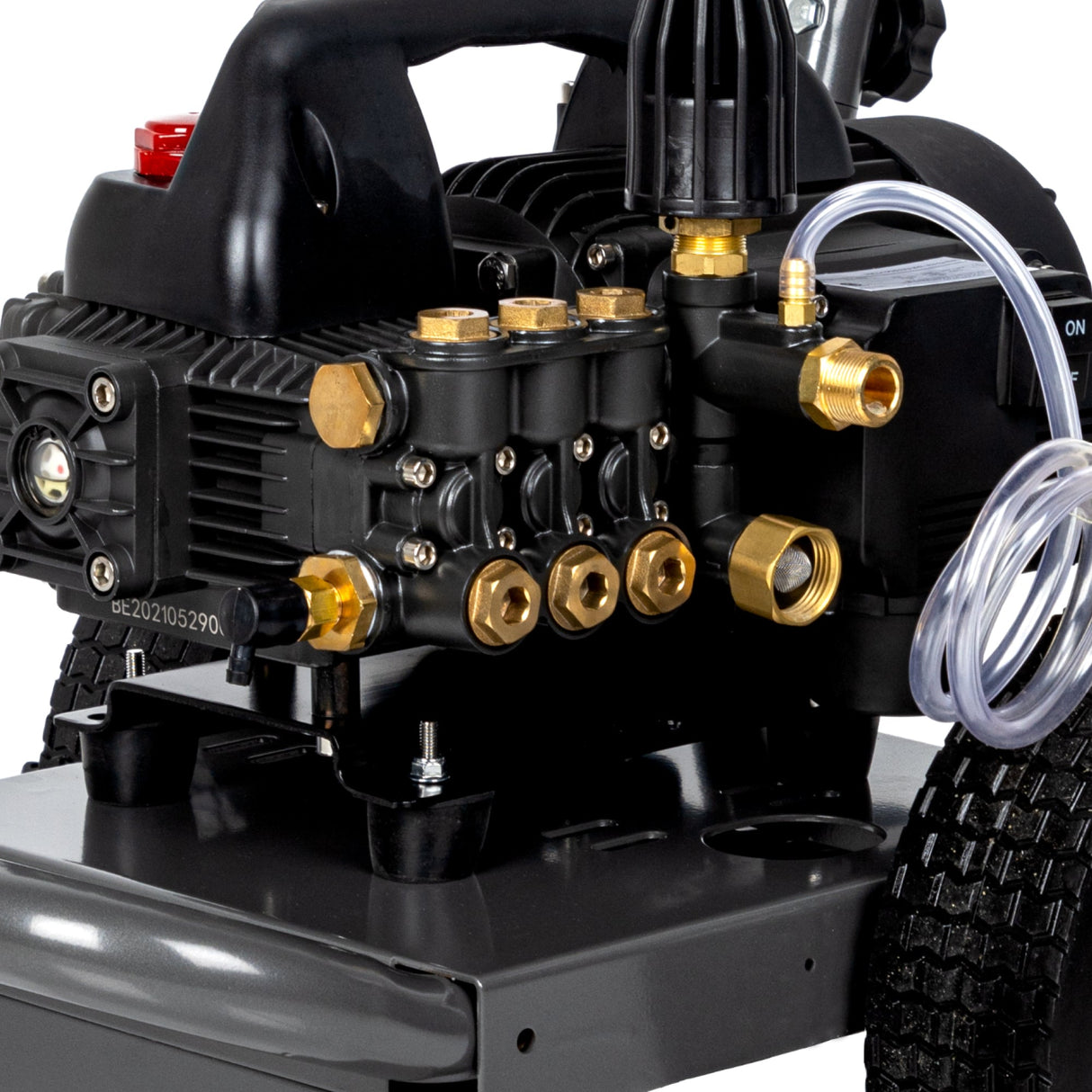 BE Power 1,500 PSI 1.6 GPM 1.5 HP Electric Pressure Washer with Powerease Motor and Triplex Pump - B1515EN