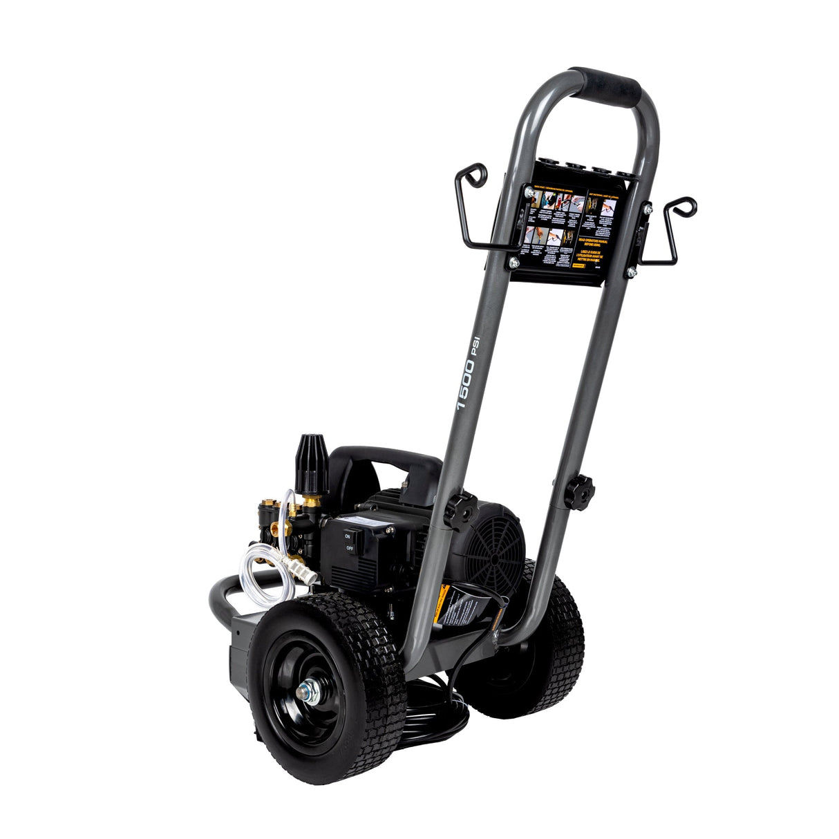 BE Power 1,500 PSI 1.6 GPM 1.5 HP Electric Pressure Washer with Powerease Motor and Triplex Pump - B1515EN