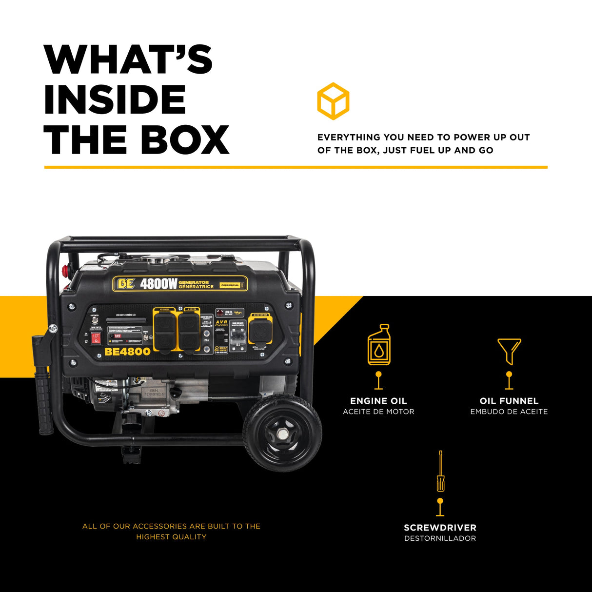 BE Power 4,800 Watt Generator - BE4800