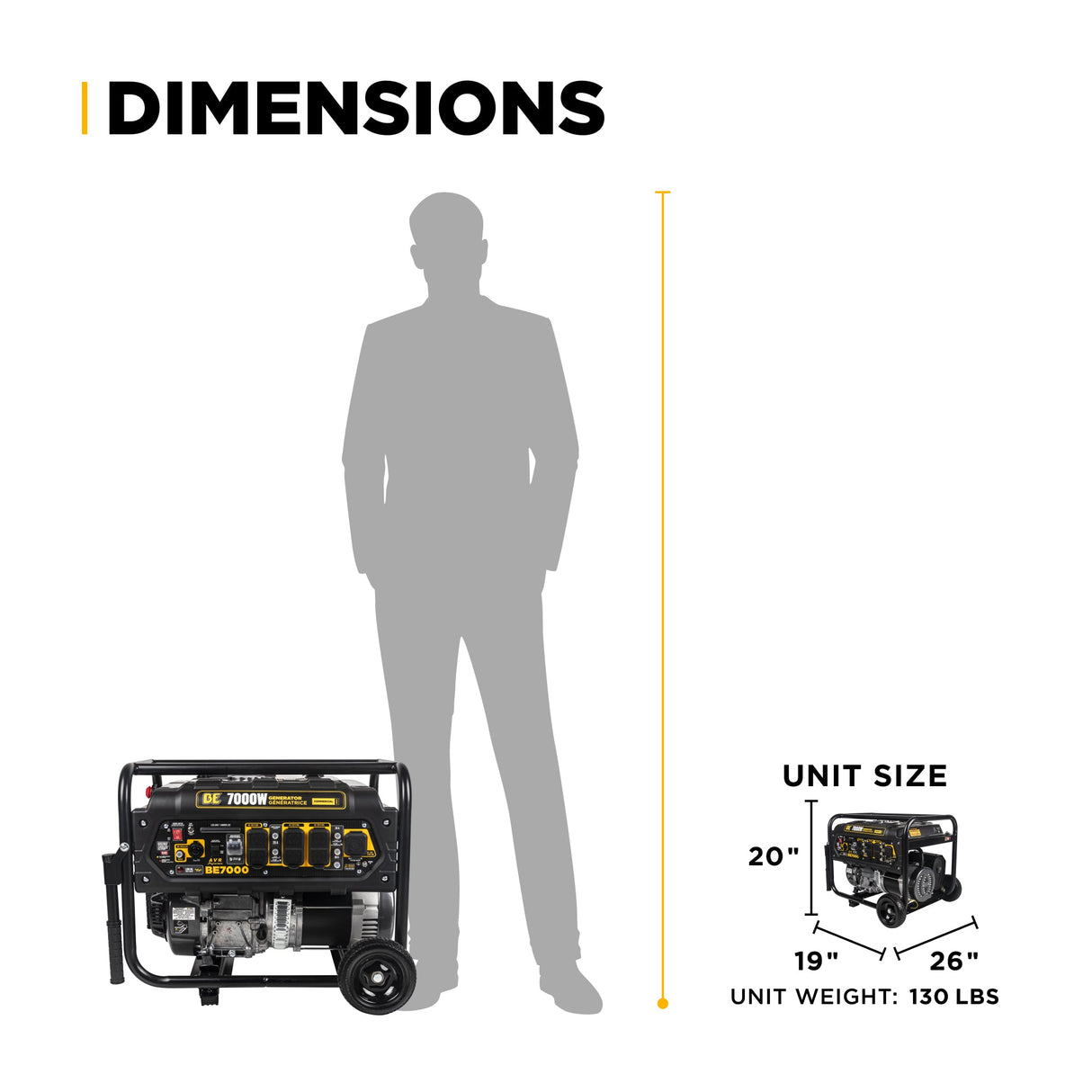 BE Power 7,000 Watt Generator - BE7000
