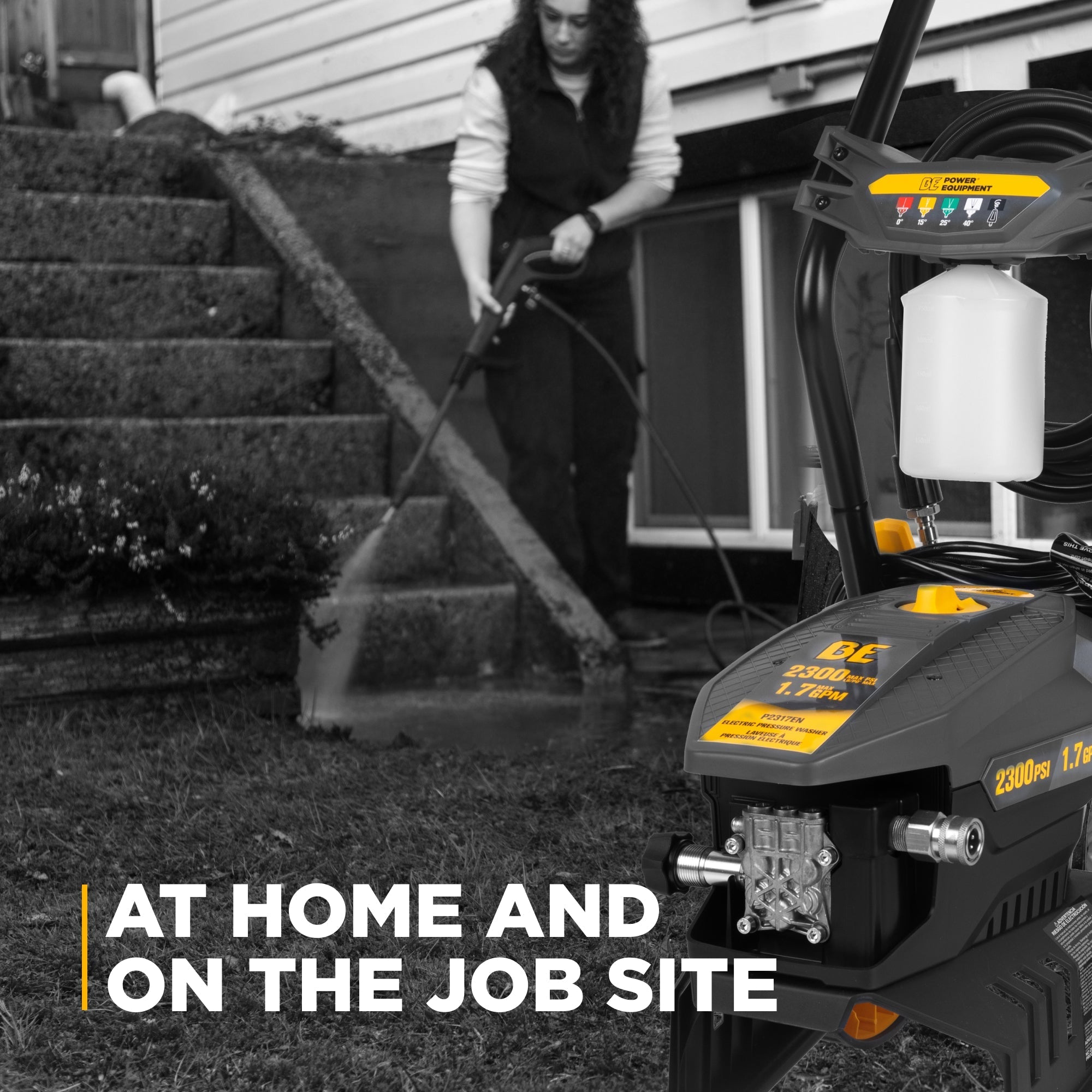 BE Power 2,300 PSI 1.7 GPM Electric Pressure Washer with AR Axial Pump - P2317EN