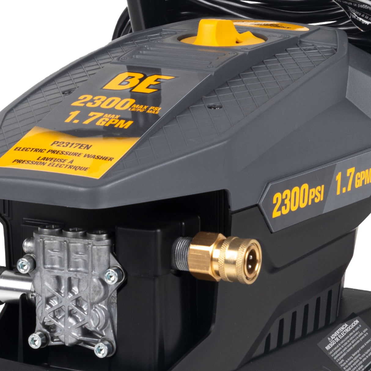 BE Power 2,300 PSI 1.7 GPM Electric Pressure Washer with AR Axial Pump - P2317EN