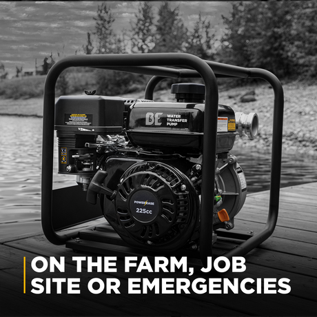 BE Power 2" 33PSI 158GPM Water Transfer Pump with Powerease 225 Engine