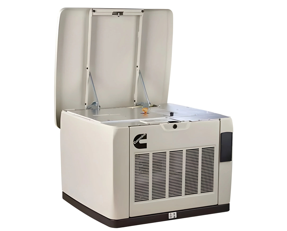 Cummins generator on a white background