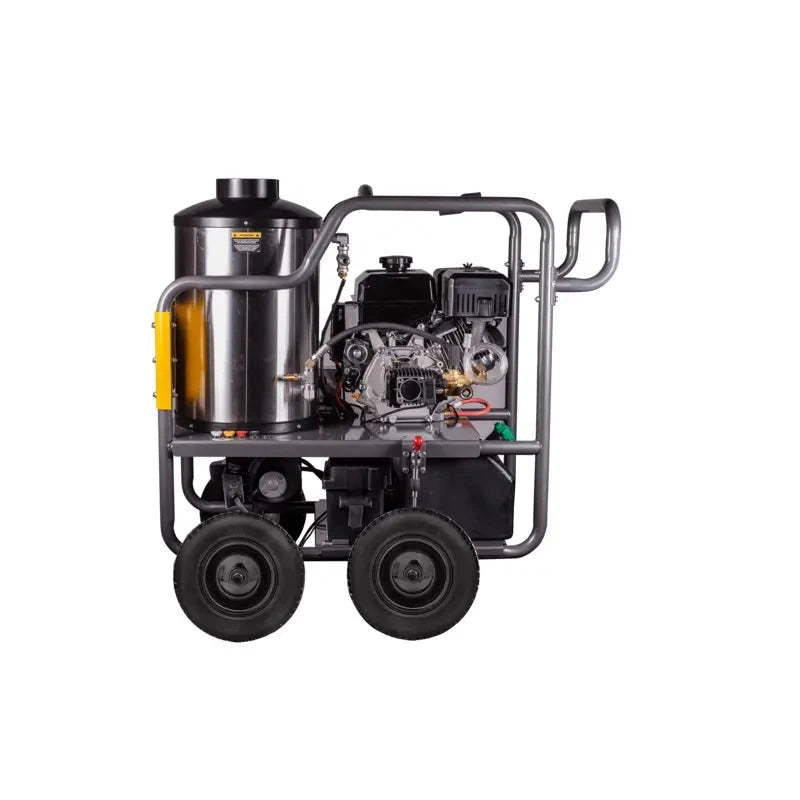 BE Power 4,000 PSI - 4.0 GPM Hot Water Pressure Washer with Powerease 420 Engine and AR Triplex Pump - HW4015RA BE Power Equipment
