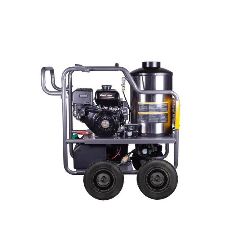 BE Power 4,000 PSI - 4.0 GPM Hot Water Pressure Washer with Powerease 420 Engine and AR Triplex Pump - HW4015RA BE Power Equipment