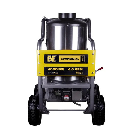 BE Power 4,000 PSI - 4.0 GPM Hot Water Pressure Washer with Powerease 420 Engine and AR Triplex Pump - HW4015RA BE Power Equipment