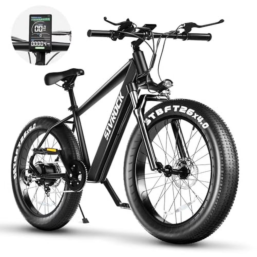 Professional Electric Bike For Adults, 26 X 4.0 Inches Fat Tire Electric Mountain Bicycle, 1000W Motor 48V 15Ah Ebike For Trail Riding, Excursion And Commute, UL And GCC Certified Sivrock
