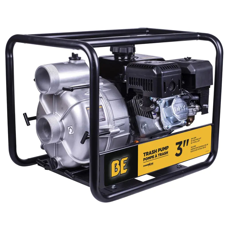 BE Power 3" Semi-Trash Transfer Pump with Powerease 225 Engine