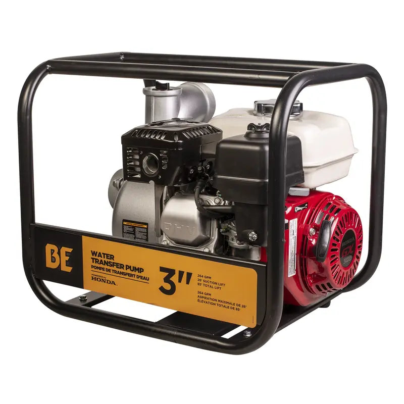 BE Power 3" Water Transfer Pump with Honda GX200 Engine