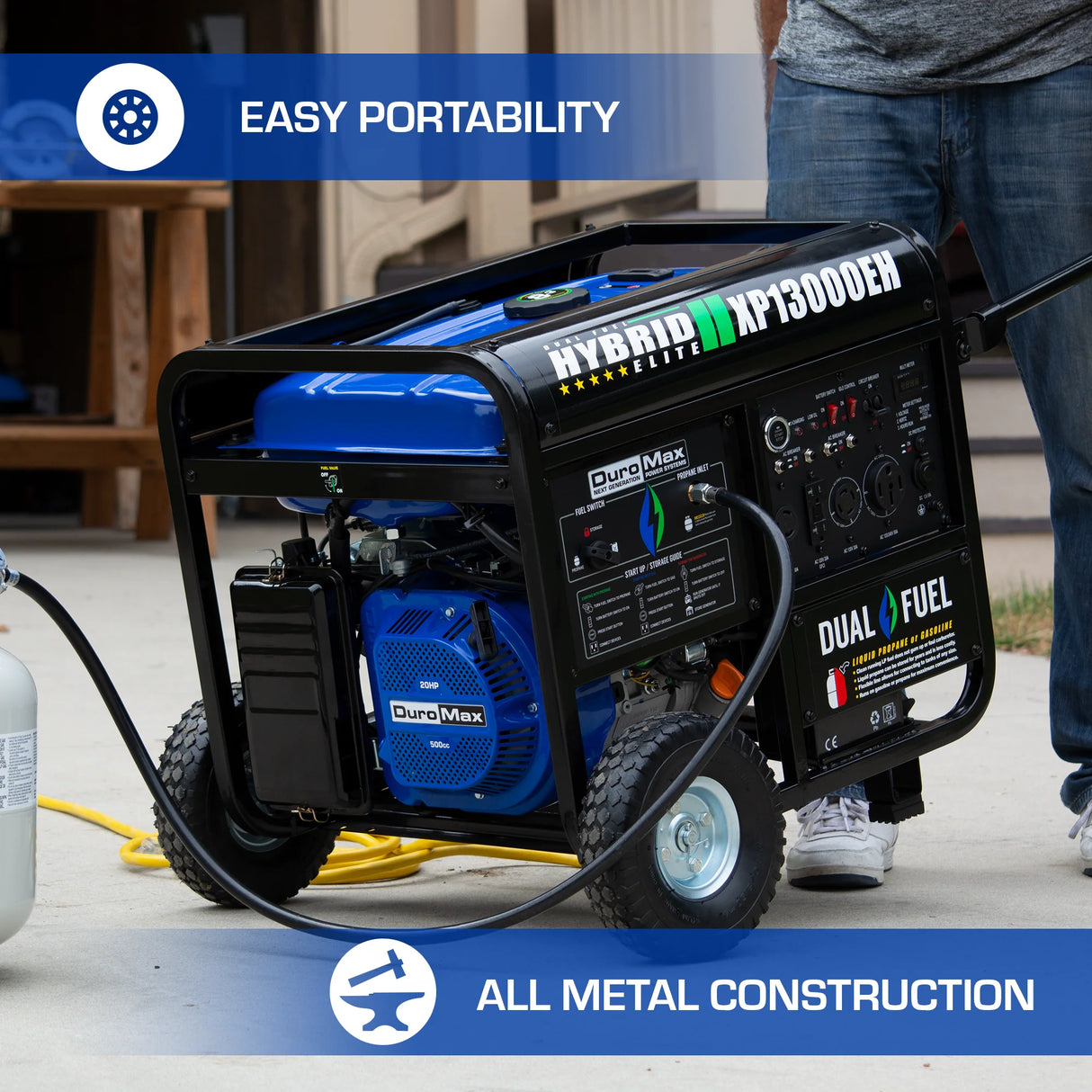 DuroMax XP13000EH Dual Fuel Portable Generator DuroMax