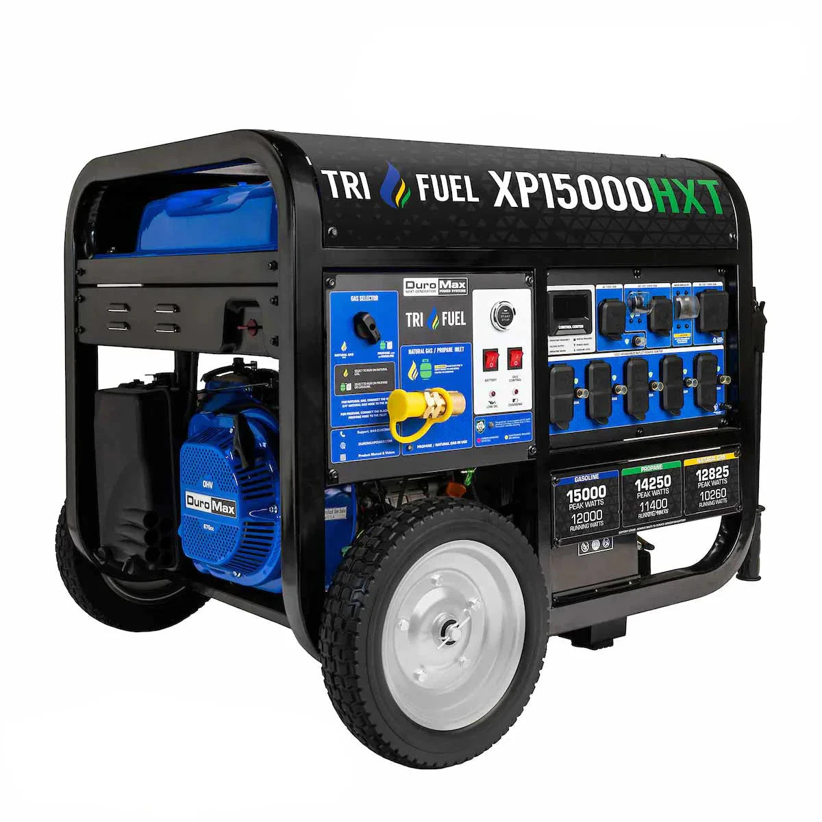DuroMax XP15000HXT Tri-Fuel Portable Generator DuroMax