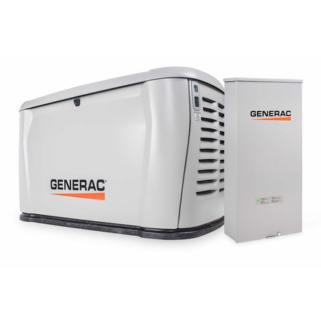Generac home standby generator on a white background