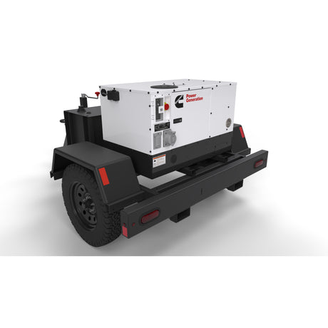 Cummins Diesel Mobile Trailer Generator — 12,000W, 120/240V, Tier 4 Final, Sound-Controlled, Model# C12D6RE Cummins