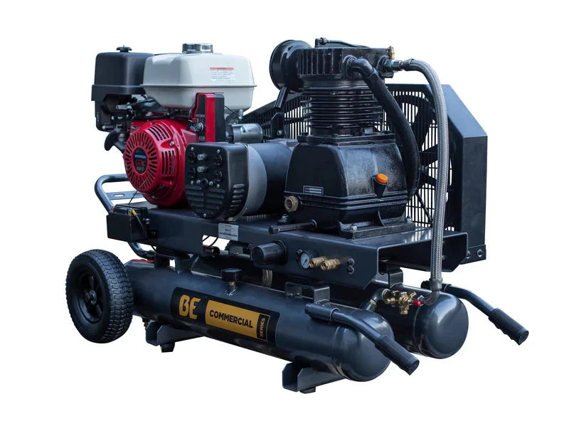 BE Power 16 CFM @ 175 PSI Gas Air Compressor / Generator with Honda GX390 Engine - AC138HEG2 BE Power Equipment