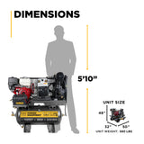 BE Power 19 CFM @ 175 PSI Gas Air Compressor/Welder/Generator with Honda GX390 Engine