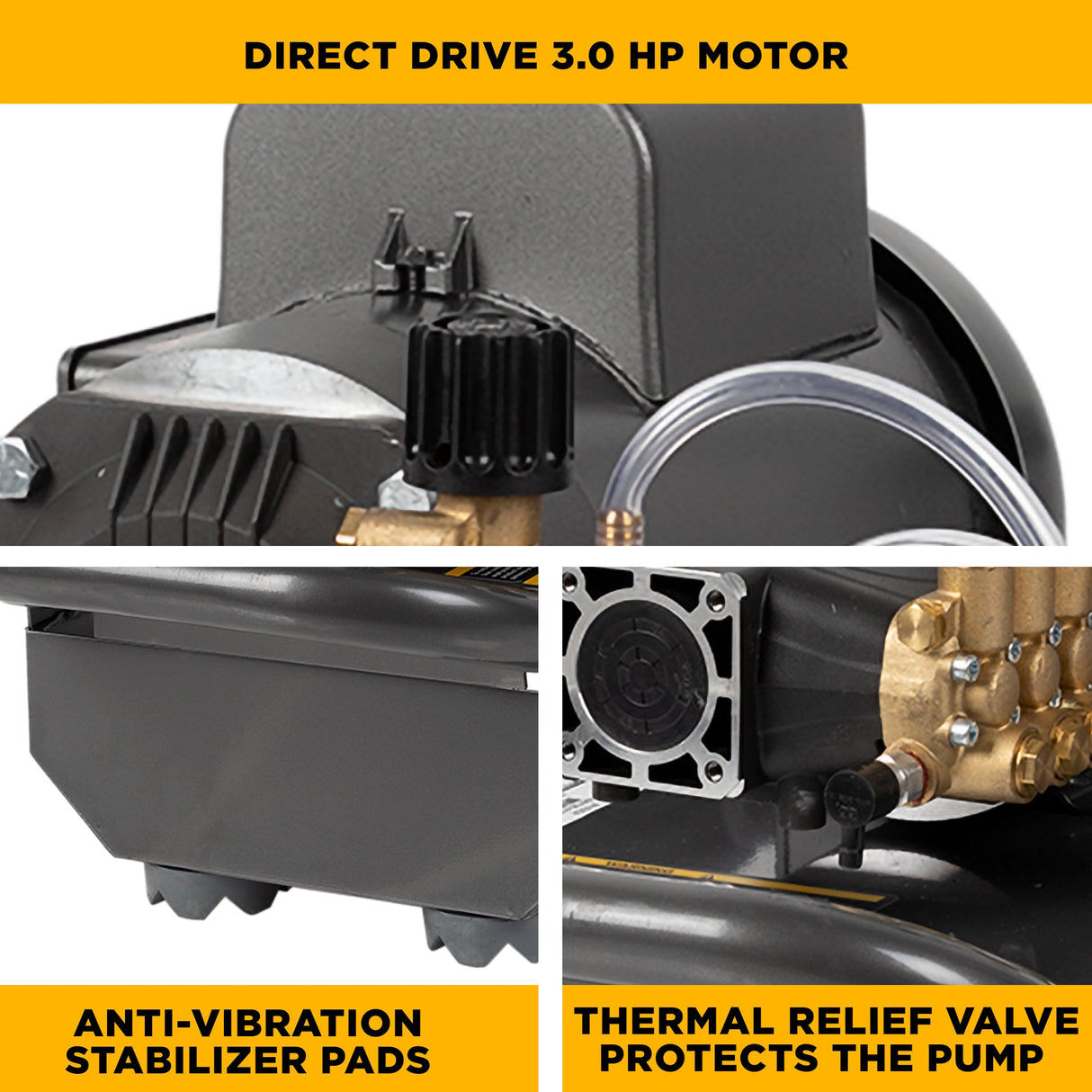 BE Power 1,500 PSI 3.0 GPM 3.0 HP Electric Pressure Washer with Baldor Electric Motor and AR Triplex Pump - B153EA