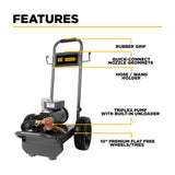 BE Power 2,000 PSI 3.5 GPM 5.0 HP Electric Pressure Washer with Baldor Motor and General Triplex Pump - B205EG