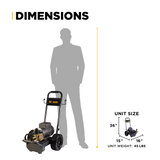 BE Power 2,000 PSI 3.5 GPM 5.0 HP Electric Pressure Washer with Baldor Motor and AR Triplex Pump - B205E34A