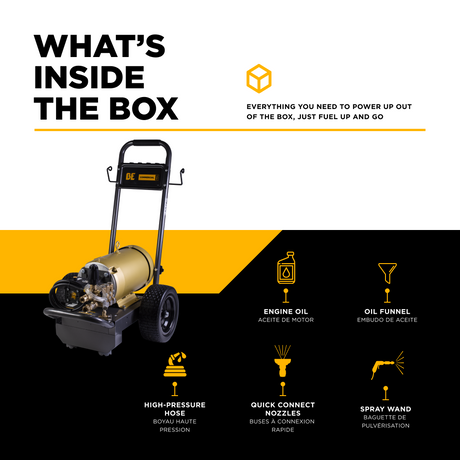 BE Power 3,000 PSI 4.5 GPM 10 HP Electric Pressure Washer with Baldor Motor and AR Triplex Pump - B3010E34AHE