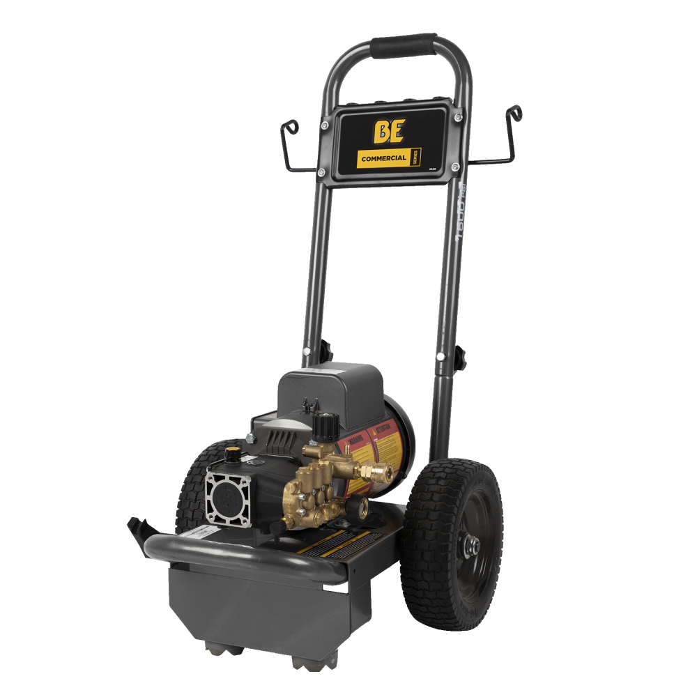 BE Power 1,500 PSI 2.0 GPM Electric Pressure Washer with Baldor Motor and AR Triplex Pump - PE-1520EW1A