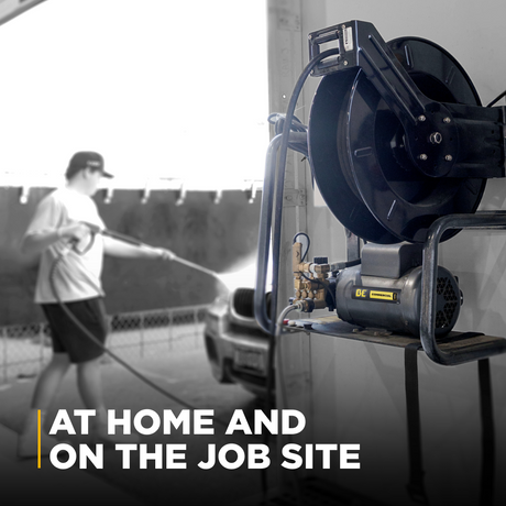 BE Power 1,500 PSI 2.0 GPM 2.0 HP Wall Mount Electric Pressure Washer with a Baldor Motor and General Triplex Pump - X-1520FW1GENH