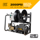 BE Power 2,000 PSI 4.0 GPM 5.0 HP Electric Pressure Washer with Baldor Motor and AR Triplex Pump - X-2050FW1A
