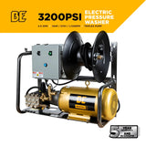 BE Power 3,200 PSI 4.0 GPM 10 HP Electric Pressure Washer with 10 HP - 3 Phase Baldor Motor and General Triplex Pump - X-3010FW3GENHT BE Power Equipment