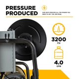 BE Power 3,200 PSI 4.0 GPM 10 HP Electric Pressure Washer with 10 HP - 3 Phase Baldor Motor and General Triplex Pump - X-3010FW3GENHT BE Power Equipment