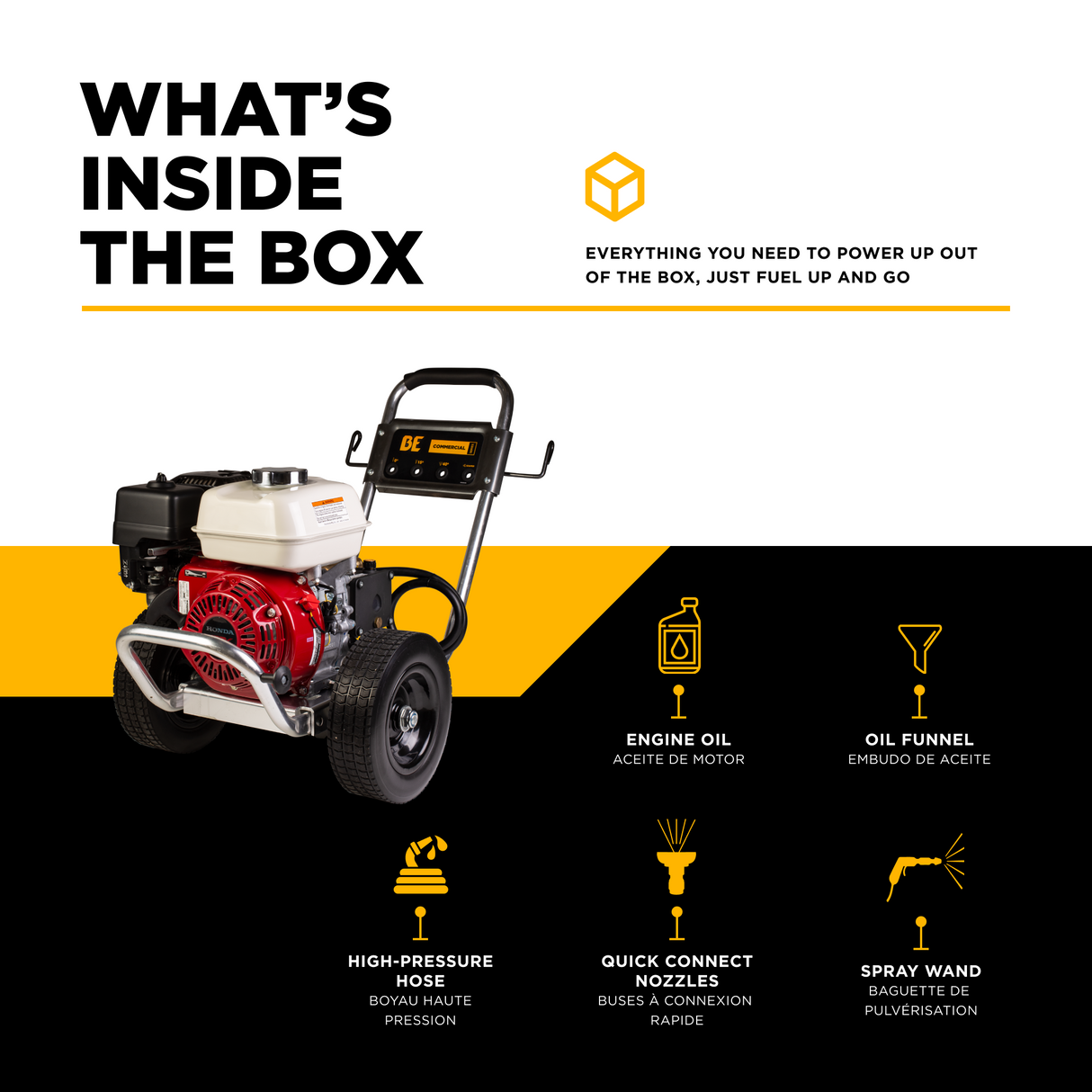 BE Power 3,100 PSI 3.1 GPM Cold Water Gas Pressure Washer - B3165HAAS