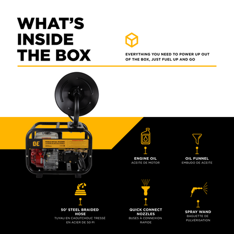 BE Power 3,100 PSI 3.1 GPM Cold Water Gas Pressure Washer - B3165HRAS