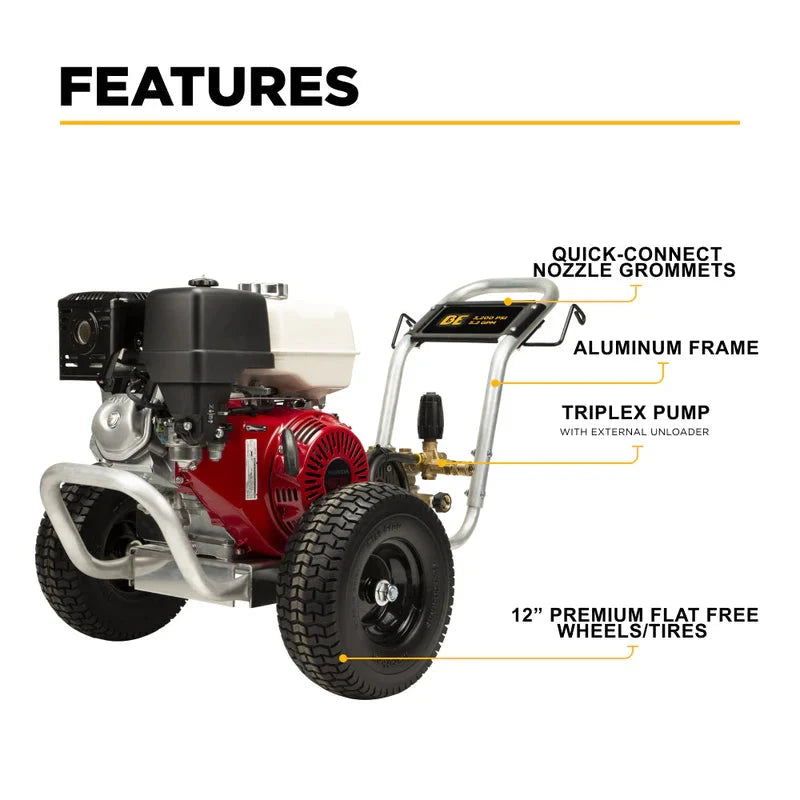 BE Power 3,200 PSI 5.2 GPM Cold Water Gas Pressure Washer - B3213HABCS BE Power Equipment